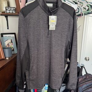 PGA Tour Men's Gray and Black Quarter-Zip Jacket